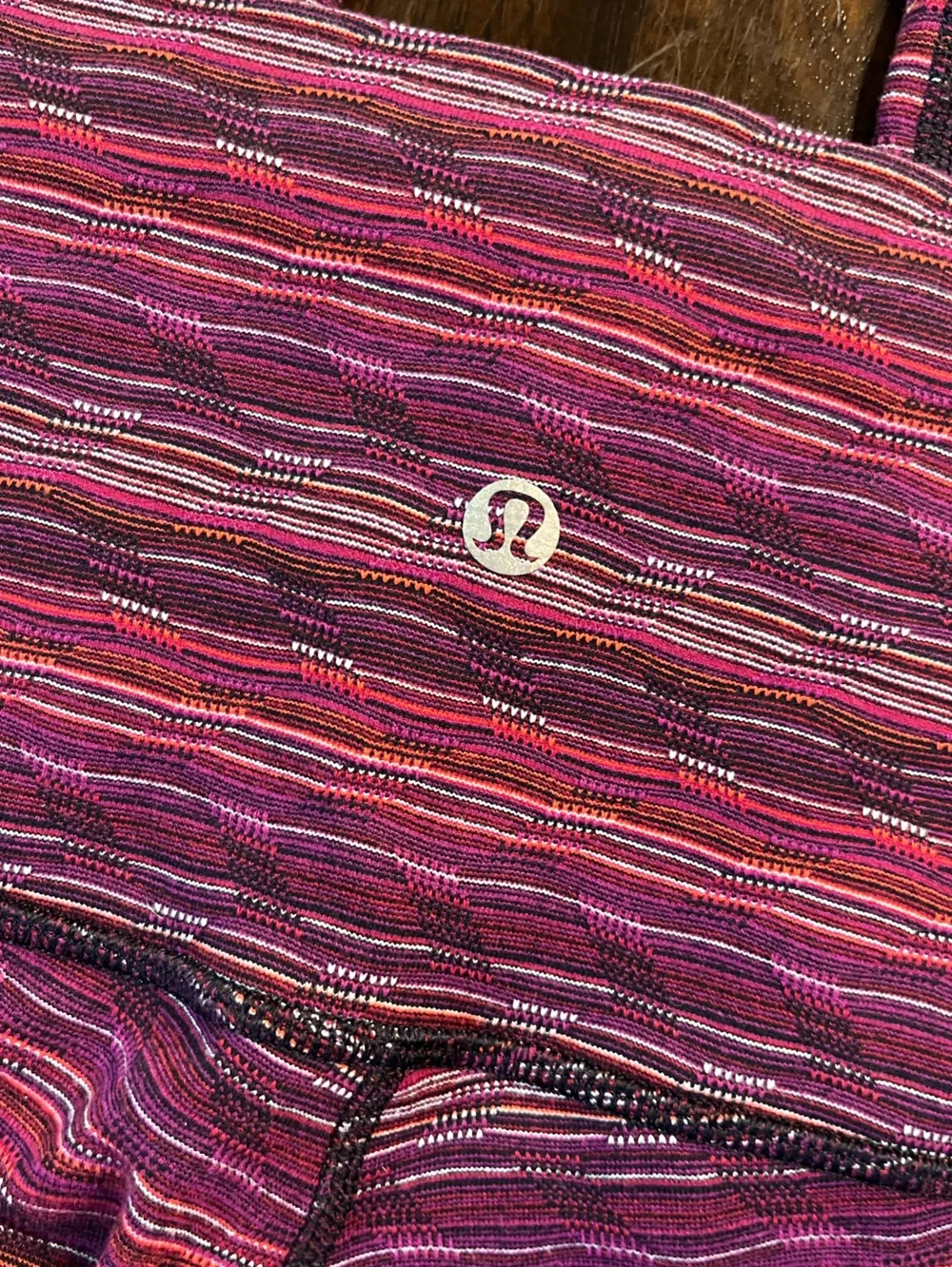 Lululemon Wunder Under Space Dye Twist Regal Plum Alarming Crop Leggings